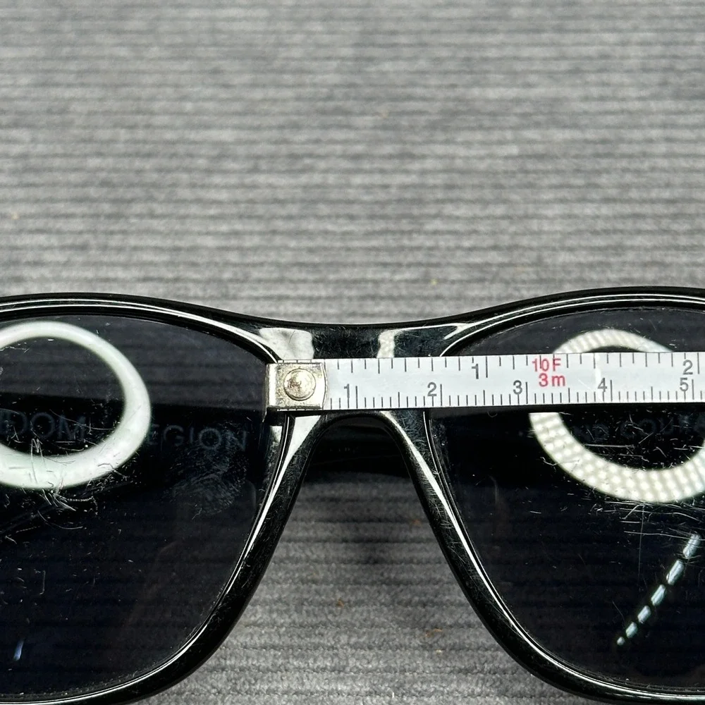 KREEDOM Region Sunglasses Black Plastic Frame Dark Tinted Lenses Logo Detail Y2k